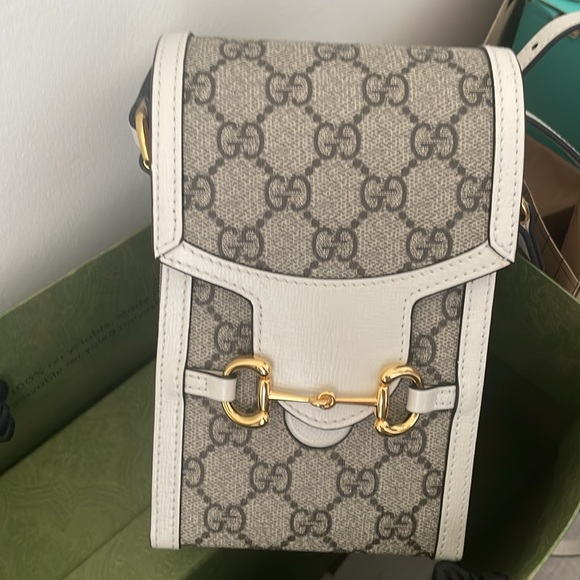 authentic Gucci Horsebit 1955 mini bag white - Picture 3 of 3